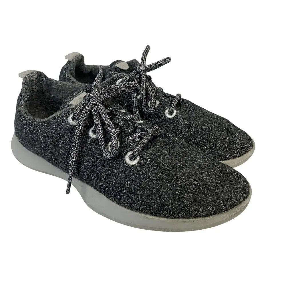 Allbirds Shoes Womens Size 10 Charcoal Gray Wool Runners Merino Lace Up Sneakers